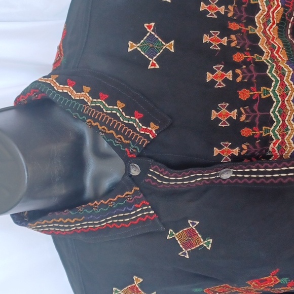 Chico's Boho long skirt and blouse, nwt, Size 2 (12), Beaded, Sequins, Tiered - Picture 5 of 14